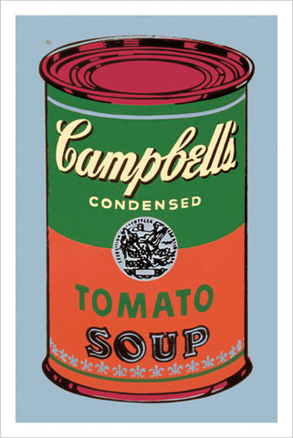 Colored Campbell's Soup Can, 1965 (green & red) Poster