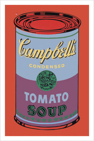 Colored Campbell's Soup Can, 1965 (blue & purple) Poster