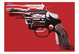 Guns, c. 1981-82 (white and black on red) Poster