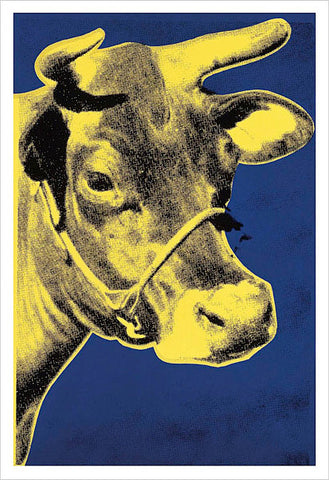 Cow, 1971 (blue & yellow) Poster