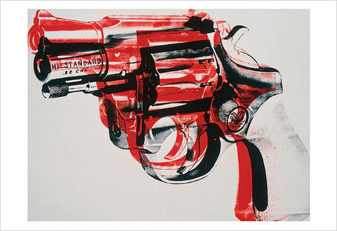 Gun, c. 1981-82 (black and red on white) Poster