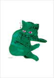 Cat From "25 Cats Named Sam and One Blue Pussy", c. 1954 (Green Cat) Poster