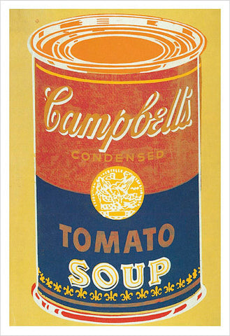 Colored Campbell's Soup Can, 1965 (yellow & blue) Poster