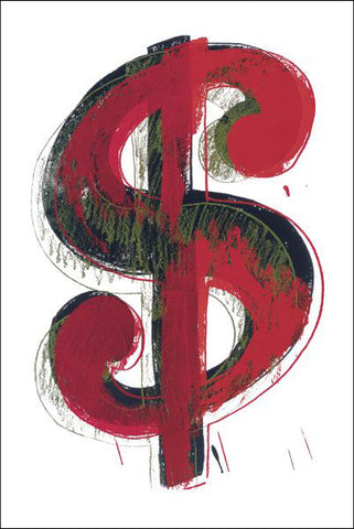 Dollar Sign, 1981 (red)  Poster