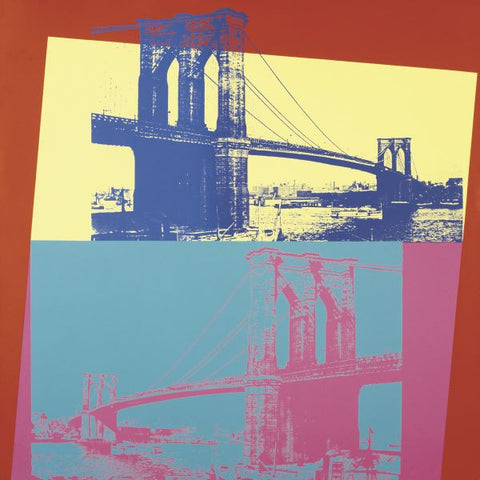 Brooklyn Bridge, 1983  (blue bridge/yellow background)  Poster