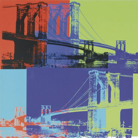 Brooklyn Bridge, 1983 (orange, blue, lime)  Poster