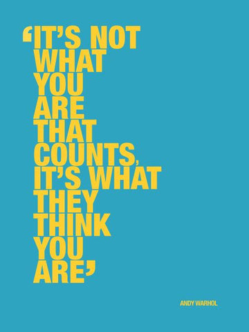 It's not what you are that counts... Poster