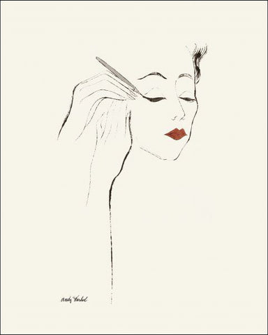 Untitled (Female Head and Hands Applying Eyeliner), c. 1955 Poster