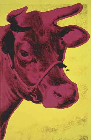 Cow, 1966 (yellow & pink) Poster