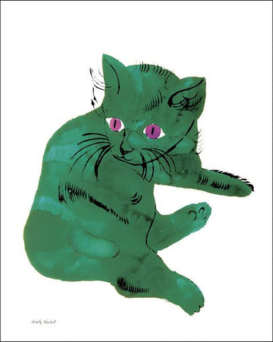 Cat From 25 Cats Named Sam and One Blue Pussy, c. 1954  (Green Cat) Poster