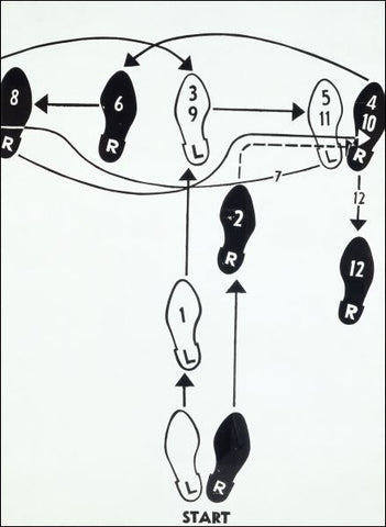 Dance Diagram [2] [Fox Trot: The Double Twinkle Man], 1962 Poster