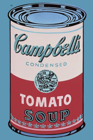 Colored Campbell's Soup Can, 1965 (pink & red) Poster