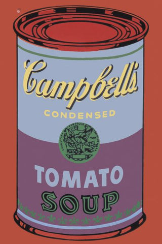 Colored Campbell's Soup Can, 1965 (blue & purple) Poster