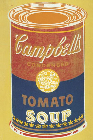 Colored Campbell's Soup Can, 1965 (yellow & blue) Poster