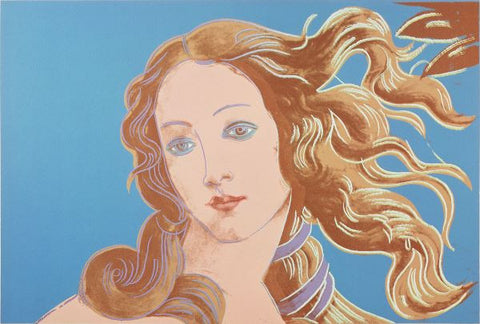 Details of Renaissance Paintings (Sandro Botticelli, Birth of Venus, 1482), 1984 (blue) Poster